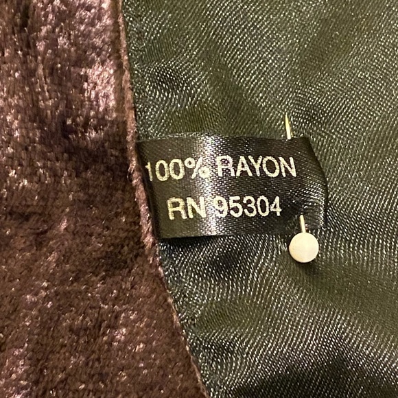 Velvet Texture One Side & Satin Texture Other w/ Decorated Tassels 2 Piece Set - Picture 3 of 7